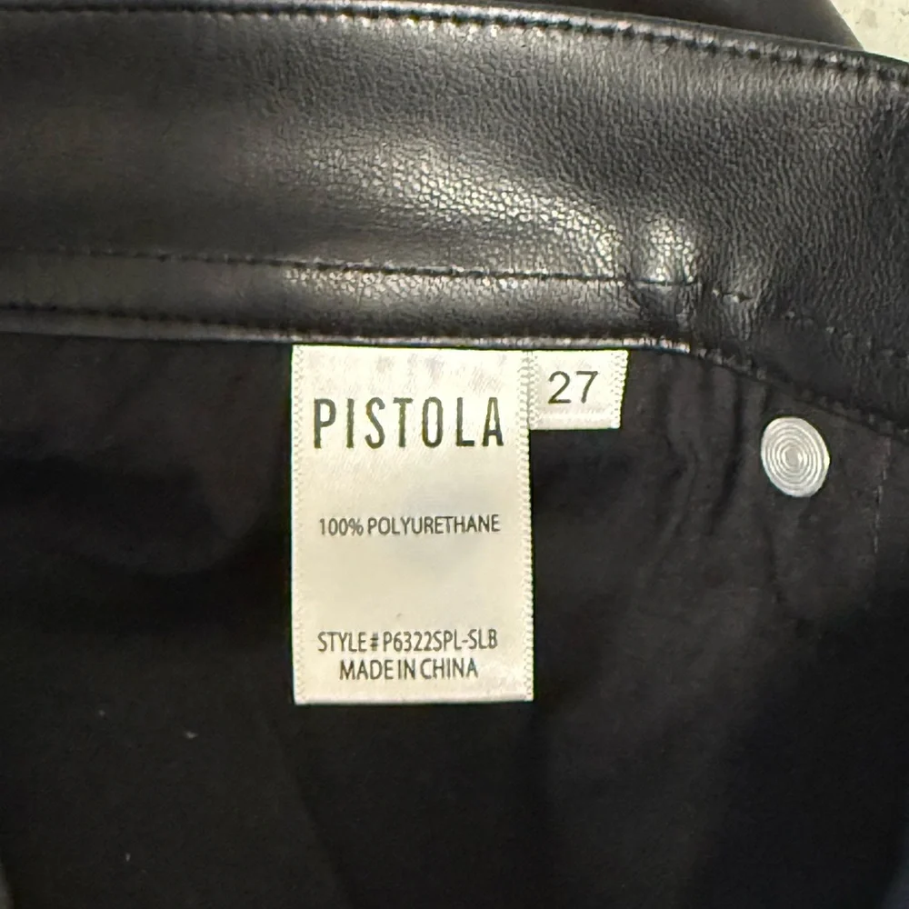 Pistola Black Faux Leather Pants - Picture 3 of 4